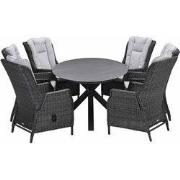 Garden Impressions Marbella verstelbare tuinset 7-delig donker grijs -...