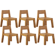 LIVORNO  - Tuinstoel set van 6 - Lichte houtkleur - Acaciahout