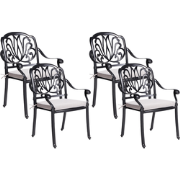 ANCONA  - Tuinstoel set van 4 - Lichtbeige - Aluminium