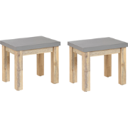 OSTUNI  - Tuinstoel set van 2 - Grijs - Vezelcement