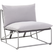 PICO - Tuinstoel met kussen - Grijs - Staal