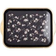 Clayre & Eef Dienblad 38x27x2 cm Zwart Kunststof