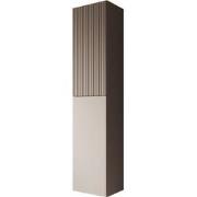 Meubella - Cruzar - Vitrinekast - Beige - 40x30x180 cm