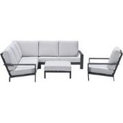 Garden Impressions Coba loungeset 5-delig donker grijs - valley sand