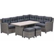 Garden Impressions Jaru lounge dining set 5-delig rechts - light teak ...