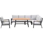 Garden Impressions Lissabon lounge dining set 6-delig rechts incl stoe...