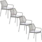 Garden Impressions Natas tuinstoel stapelbaar taupe - natural sand - 4...