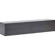 GLADSTONE - Wandgemonteerd TV-meubel - Zwart - 140 cm - Vezelplaat