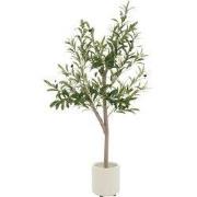 Kunstmatige olijfboom 120 cm kunstplant met natuurlijke houten stam en...
