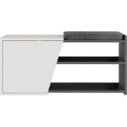 Schoenenkast antraciet en wit L104,6 cm - FIONA BENCH
