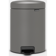 NewIcon Pedaalemmer, 5 liter, kunststof binnenemmer - Mineral Concrete...