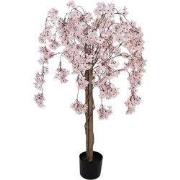 Clayre & Eef Kunstboom Perzikbloesem 30x30x120 cm Roze Kunststof