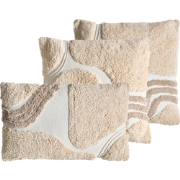 ALSTONIA - Sierkussen set van 3 - Wit/Beige - Katoen