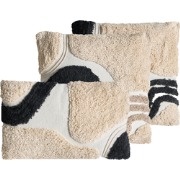 ALSTONIA - Sierkussen set van 3 - Zwart/Beige - Katoen