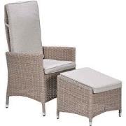 Garden Impressions Collin loungestoel incl. voetenbank - vintage willo...