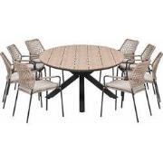 Garden Impressions Natas tuinset sand 9-delig - Tulli tuintafel ovaal ...