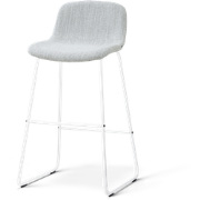 Nino-Mats barkruk grijs melange - wit onderstel - 75 cm