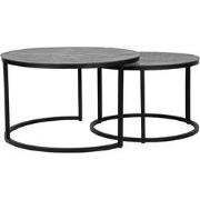 LABEL51 Salontafel Grand - Antiek Ash - Metaal - 75 cm - Rond