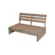 Palletbank teak 124x85 cm