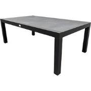 Tea table, aluminium frame, antraciet blad