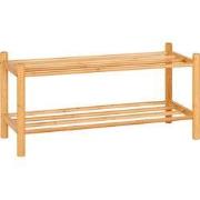QUVIO Schoenenrek - 2 Planken - Bamboe - Naturel
