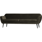 WOOOD Rocco 4-Zitsbank - Velvet - Warm Groen - 75x230x82