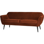 WOOOD Rocco 2-Zitsbank - Velvet - Roest - 75x187x82