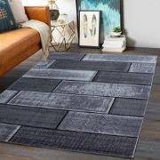 Marlon Modern Zwart / Grijs vloerkleed - - 200 X 290 CM