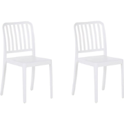 SERSALE  - Tuinstoel set van 2 - Wit - Synthetisch materiaal