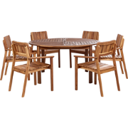 AGELLO/TOLVE - Tuinset voor 6 - Lichthout - Acaciahout