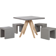 OLBIA/TARANTO  - Tuinset Vierkant - Grijs - Vezelcement