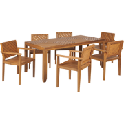 BARATTI - Tuinset voor 6 - Lichtbruin - Acaciahout