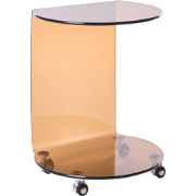 MINTO - Bijzettafel - Bruin - Veiligheidsglas