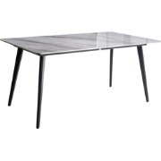 RODALLO - Tuintafel - Zwart/Grijs marmer - 160 x 90 cm - Steen