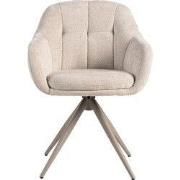 LABEL51 Eetkamerstoel Esma - Naturel - 50x80x62 cm - Set van 2