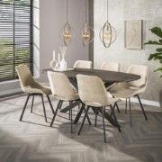 Hoyz Collection - Eettafel Bronvik Deens Ovaal 180cm - Brons Liquid Me...