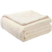 Ridgeline Sherpa Fleece Deken - Crème - 230x230 cm