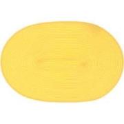 Unique Living - Placemat Daisy - Ovaal - Rotan - Geel - 45x30cm