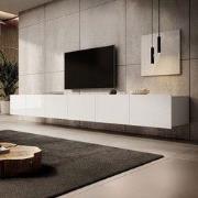 Meubella - TV-Meubel Calabas - Wit - 300 cm