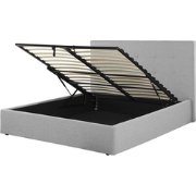 LORIENT - Bed met opbergruimte - Lichtgrijs - 140 x 200 cm - Polyester