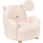 ZOAR - Kinderfauteuil - Off-white - Bouclé