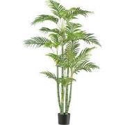 Kopu® kunstplant Bamboepalm 6 tak 115cm in pot - Groen