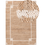 GONDIA - Vloerkleed - Lichtbeige - 160 x 230 cm - Jute