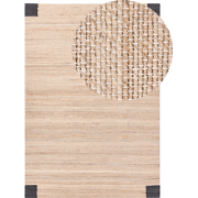 AMRAVATI - Vloerkleed - Beige/Zwart - 160 x 230 cm - Jute
