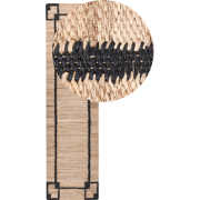 GONDIA - Vloerkleed - Beige/Zwart - 80 x 300 cm - Jute