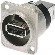 Neutrik omkeerbare usb-adapter (type usb a en usb b) vernikkelde behui...