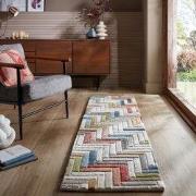 Loper - Russo vloerkleed - Laagpolig - 100% Wol - Geo Modern - Multi -...