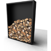 Beltza zwarte Houtopslag met achterwand Lengte: 1500 Breedte: 385 Hoog...