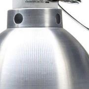 Reflector met klem en keramische e27 fitting 14 cm rvs Arcadia