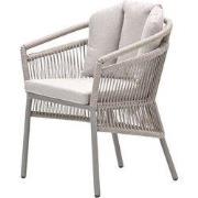 Prato dining fauteuil - taupe -rope dakar sand - desert sand